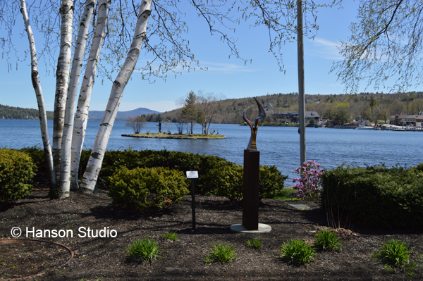 Meredith, NH - Wing Sculpture, Indian Island, and Birches